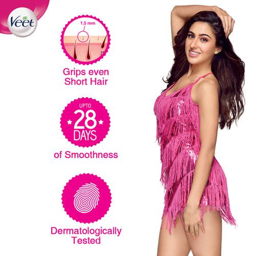 Veet Full Body Waxing Kit for Dry Skin, 20 strips