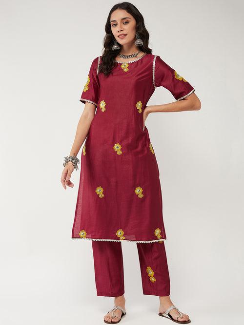 Fusion Embroidered Kurta