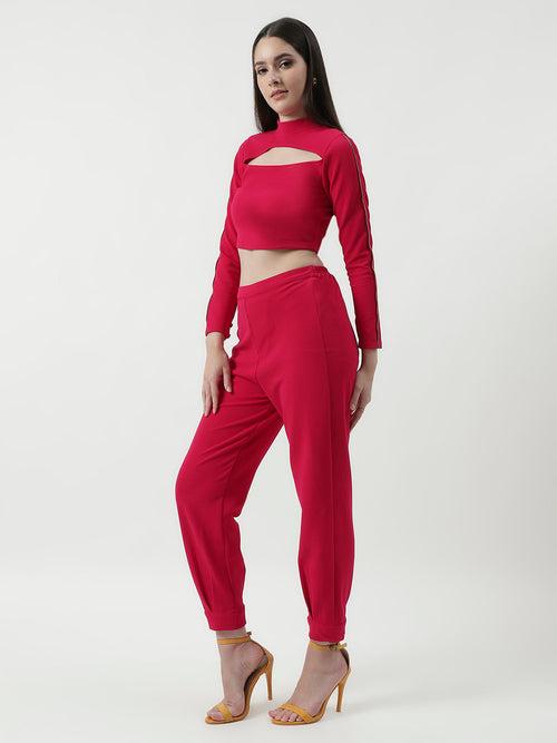 Top With Zipper Details And Matching Jogger Style Set