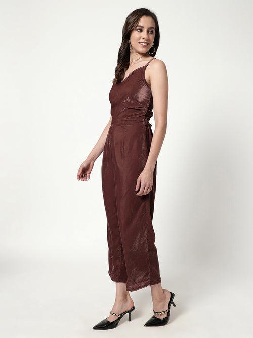 Solid Velvet Jumpsuit