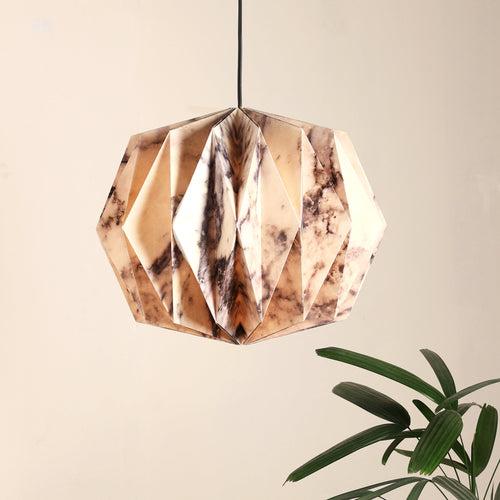 Sphere Pendant (Marble Print) - Marble Print, Origami Pendant Lamp, Best Design Messe Frankfurt Trends 2024