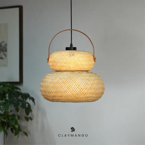 Stupa : Unique handmade Woven Hanging Pendant Light, Natural/Bamboo Pendant Light for Home restaurants and offices.