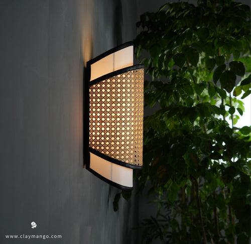 Valor - Unique handmade Woven Wall Sconce Light, Natural/Bamboo Wall Sconce Light for Home restaurants and offices.