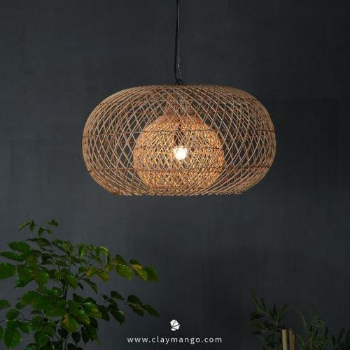 Cosmo : Unique handmade Woven Hanging Pendant Light, Natural/Cane Pendant Light for Home restaurants and offices.
