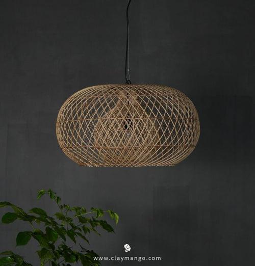 Cosmo : Unique handmade Woven Hanging Pendant Light, Natural/Cane Pendant Light for Home restaurants and offices.