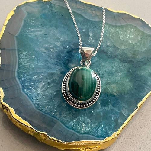 Ornate Malachite Pendant