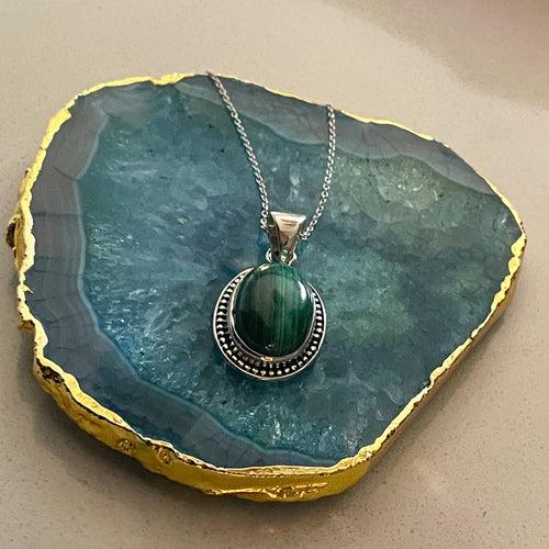 Ornate Malachite Pendant