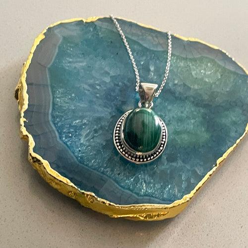 Ornate Malachite Pendant