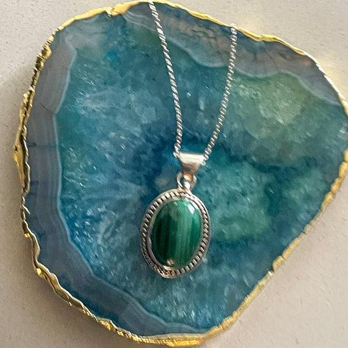 Ornate Malachite Pendant