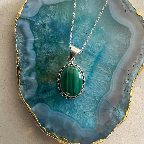 Radiant Malachite Pendant