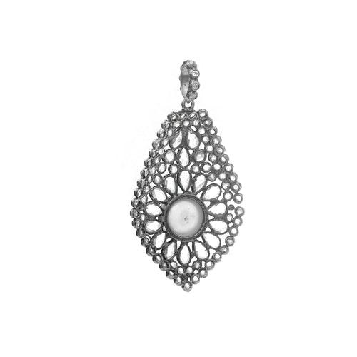 Dazzling Pearl and White Topaz Pendant