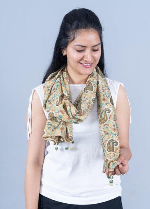 OMVAI Kairi Buta Silk Stole -  Multi