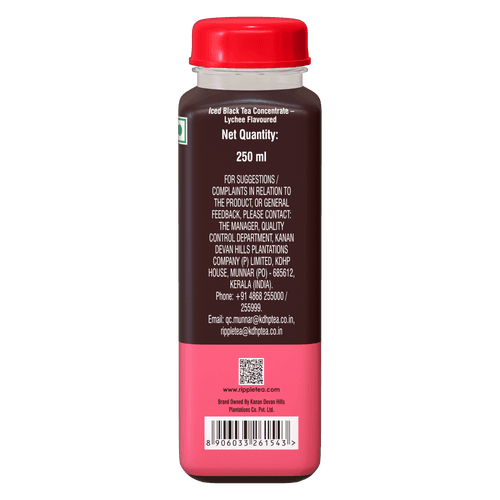 Ripple Treats - Iced Black Tea Concentrate Lychee Flavoured -  250 ml