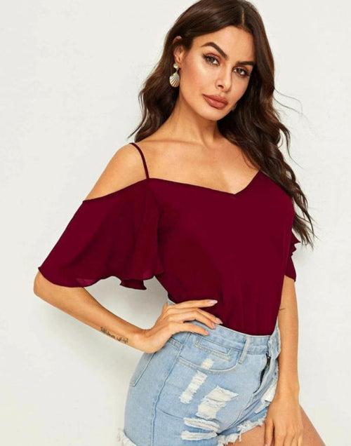 Stylish Cynthia Butterfly Sleeves Boho Top