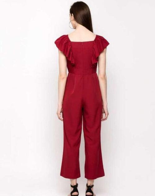 Enchanted Ella Solid Crepe Jumpsuit