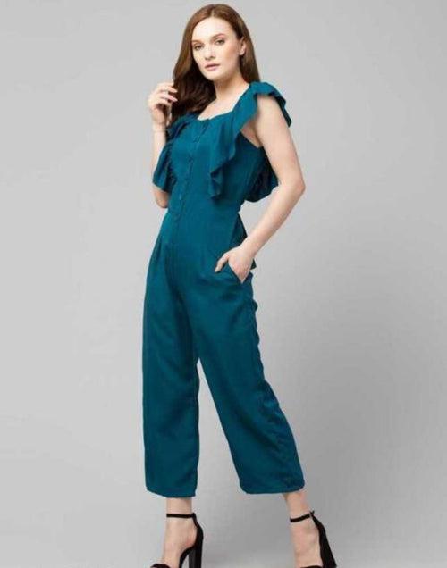 Enchanted Ella Solid Crepe Jumpsuit