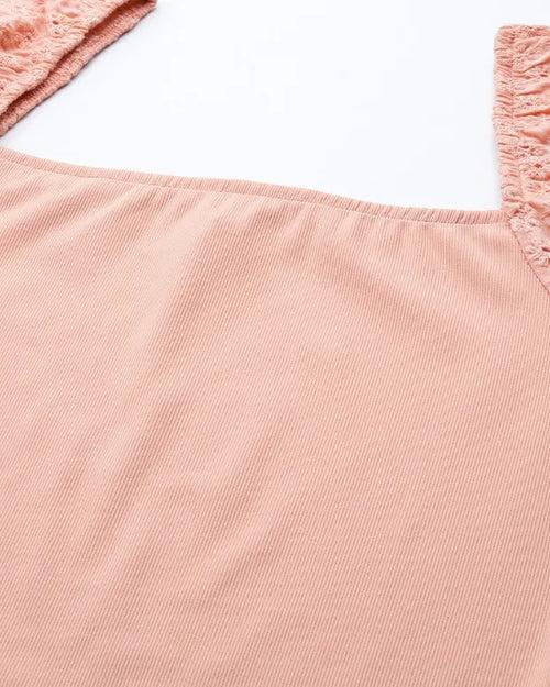 Peach Ruffle Top