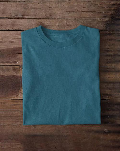 Petrol Blue Plain T-Shirt