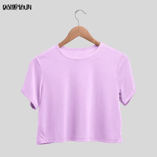 Lilac Crop Top T-Shirt