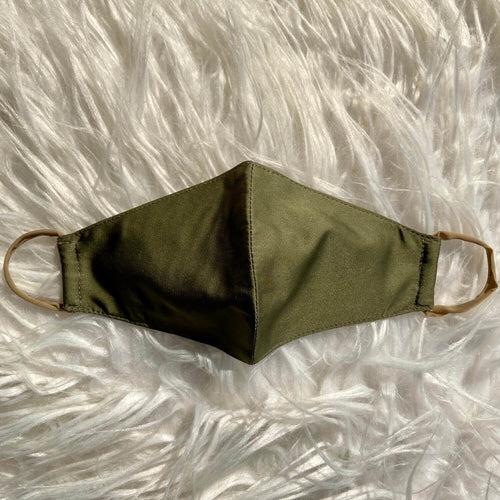 Satin Silk Mask (Olive Green)