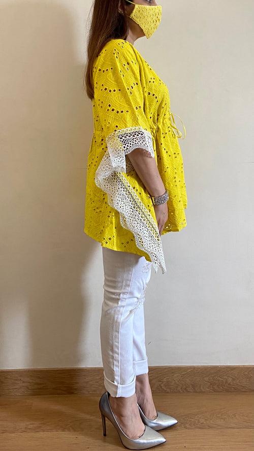 Sunshine Yellow Kaftan Top (Freesize)