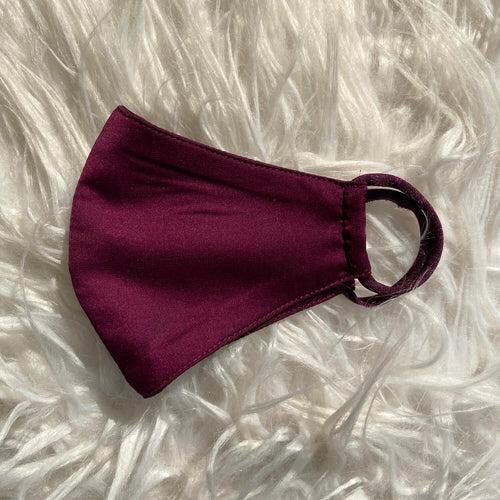 Satin Silk Mask ( Vibrant Burgundy)