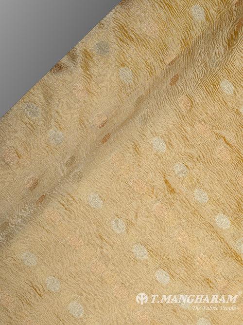 Gold Semi Banaras Fabric - EB6804