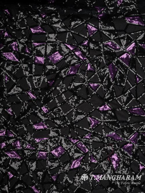 Black Fancy Net Fabric - EC8441