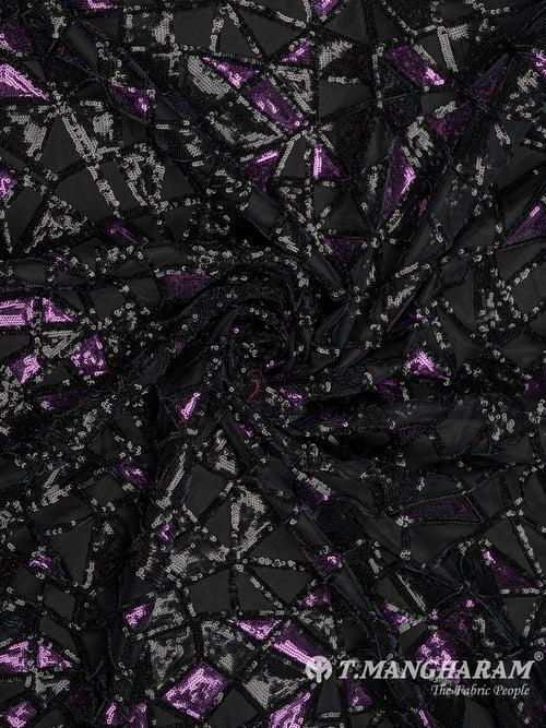 Black Fancy Net Fabric - EC8441