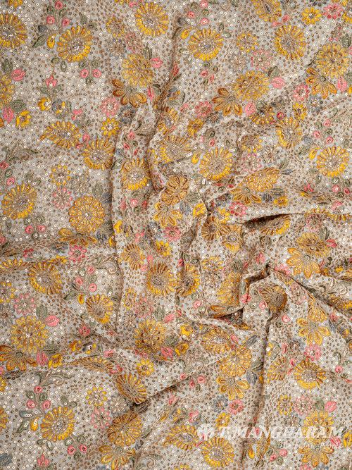 Cream Georgette Fabric - EC8574