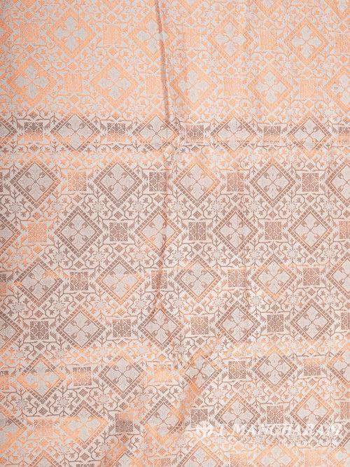 Cream Semi Banaras Fabric - EB6712