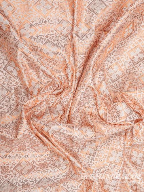 Cream Semi Banaras Fabric - EB6712