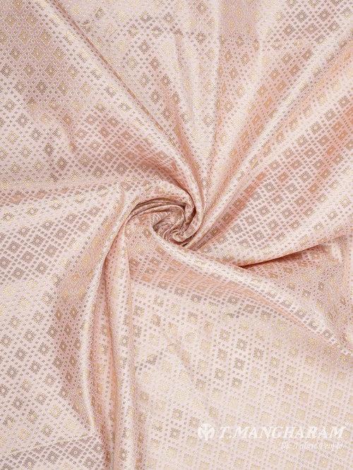 Baby Pink Semi Banaras Fabric - EB6703