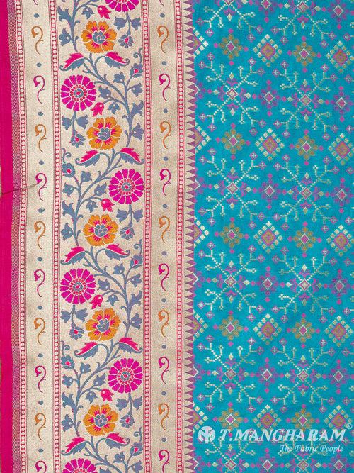 Blue Banaras Fabric - EB6582