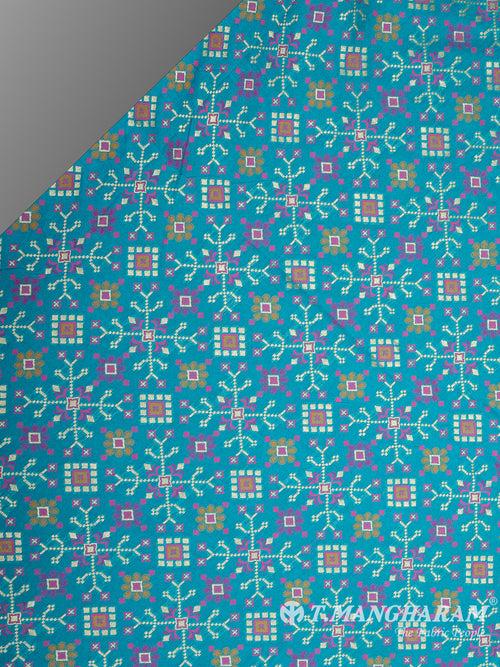 Blue Banaras Fabric - EB6582