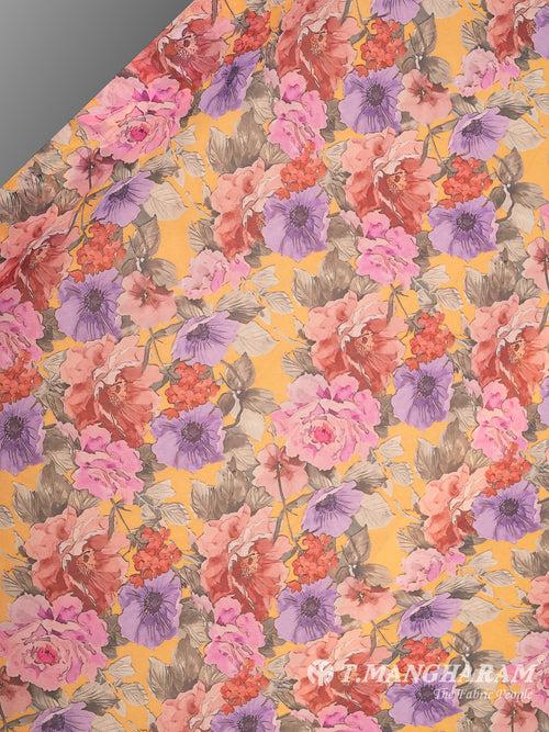 Yellow Georgette Fabric - EB6306