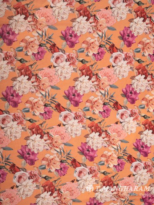 Peach Georgette Fabric - EB6304