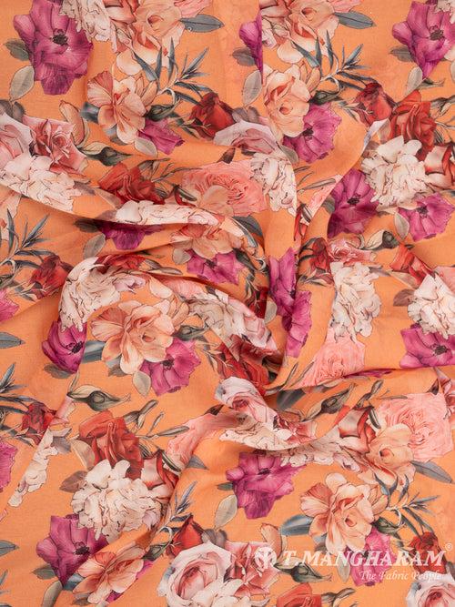 Peach Georgette Fabric - EB6304