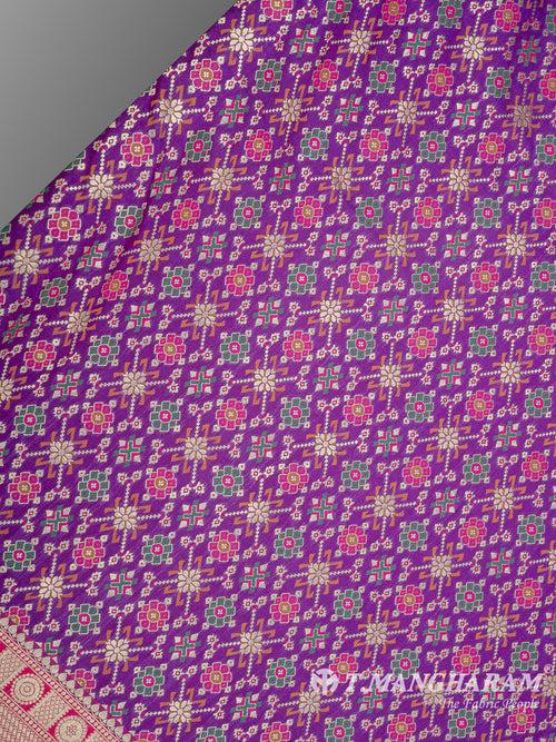Purple Banaras Fabric - EB6584