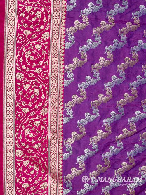 Purple Banaras Fabric - EB6578