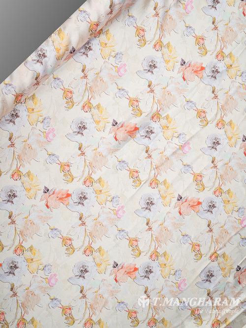 Cream Satin Fabric - EC8784