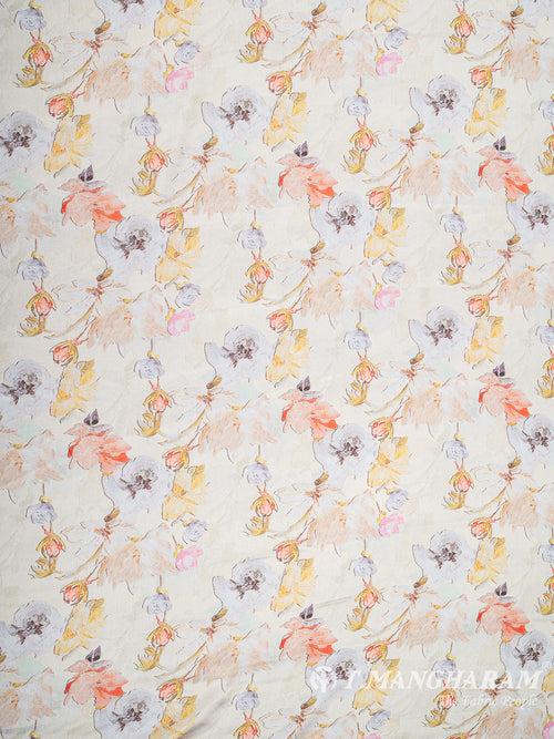 Cream Satin Fabric - EC8784