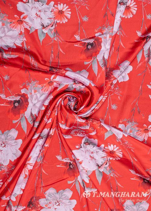 Red Satin Fabric - EC8778