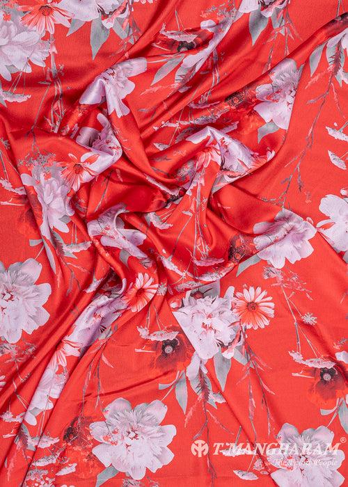 Red Satin Fabric - EC8778