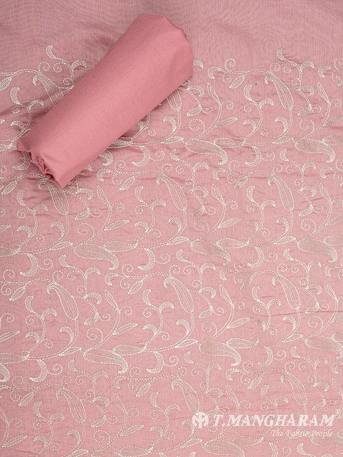 Pink Silk Cotton Chudidhar Fabric Set - EG1827