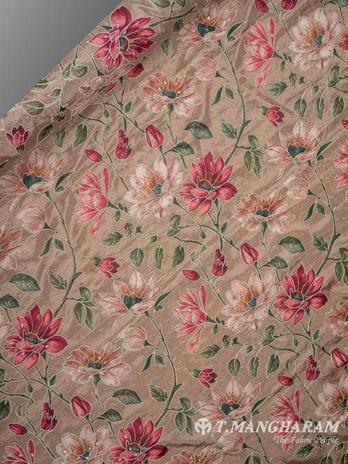 Brown Chinnon Silk Fabric - EC8727