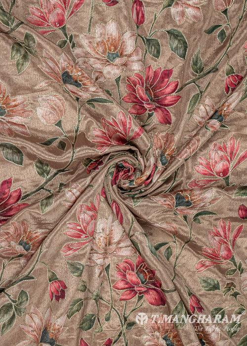Brown Chinnon Silk Fabric - EC8727