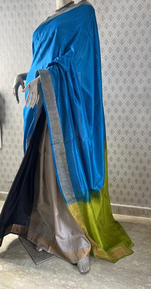 Sky Is Not The Limit - Handwoven Uppada Multicolour Silk Saree