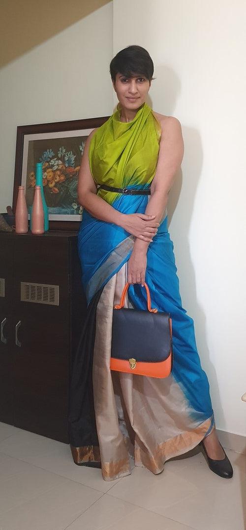 Sky Is Not The Limit - Handwoven Uppada Multicolour Silk Saree