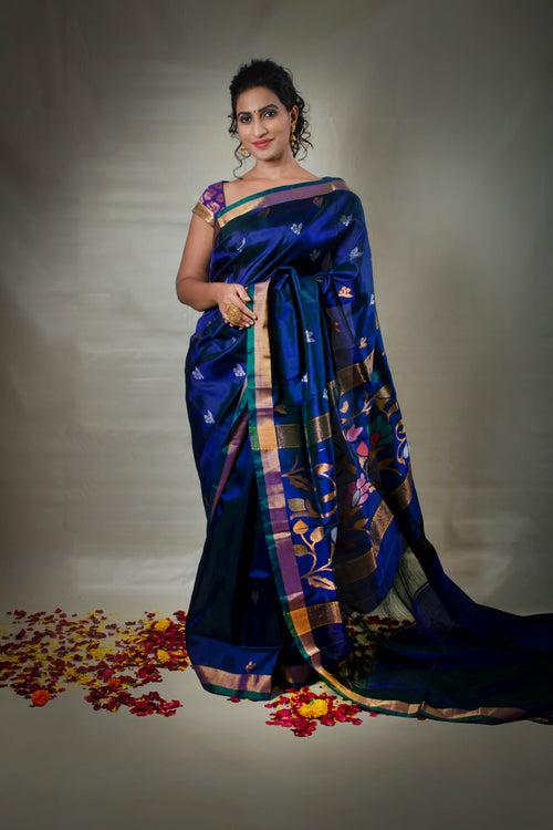 Prerita - Handwoven Uppada Jamdani Silk Saree